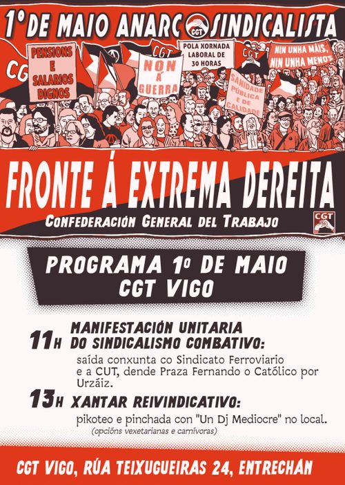 Manifestación unitaria do sindicalismo combativo