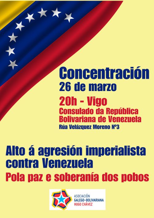 Concentración: alto á agresión imperialista contra Venezuela
